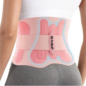 Invisible Back Brace Lumbar Support Belt Ultra Thin Seamless Pink NEW